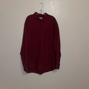 L.L Bean Mens Traditional Fit 100% Cotton Flannel Shirt Size XXL Reg Red/Black